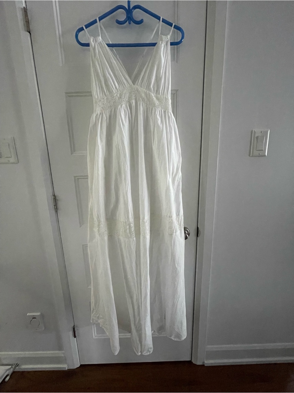 Wishlist White Maxi Dress with Lace Trim
